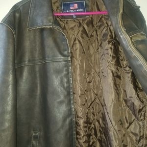 Mens Polo leather jacket